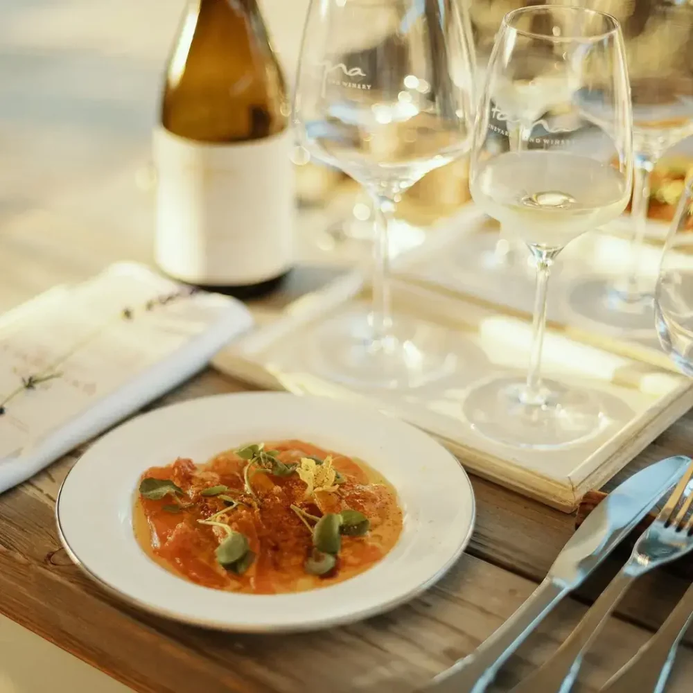 fine dining with wine at Tajna Winery